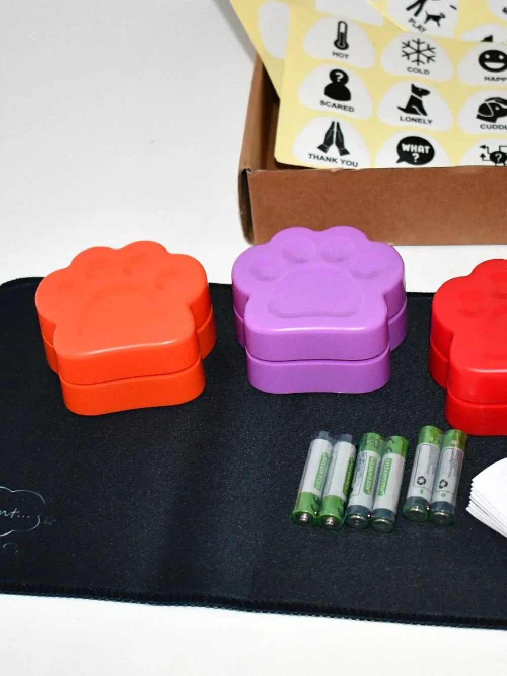 PENGHETM Dog Communication Buttons, 5 Pack, 30 Sec Recordable Training Mat, NWT
